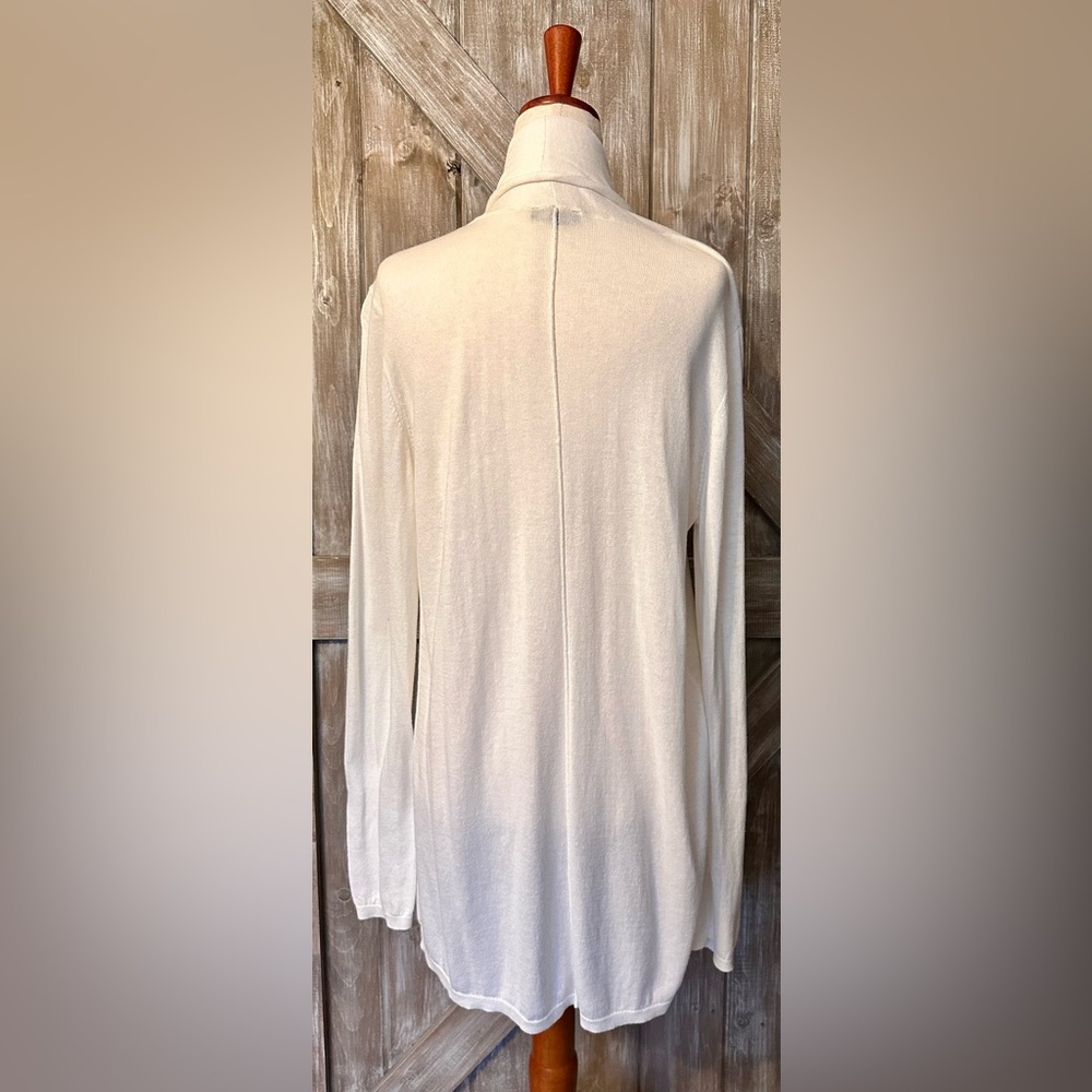 EXPRESS CREAM OPEN-FRONT CARDIGAN. 
SIZE: LARGE - Picture 3 of 6